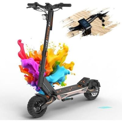 KuKirin T3 - Elektrisk sparkcykel - Motor 800W - Batteri 48V 15.6Ah - Max 45 km/h - Däck 10'' - Svart