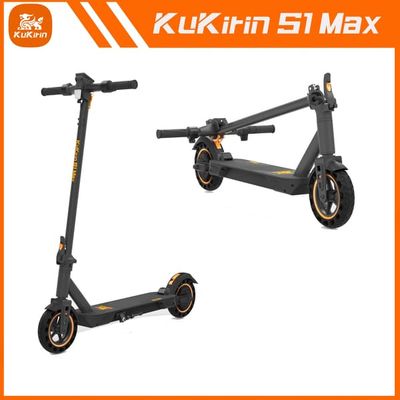 KuKirin S1 Max Elscooter för vuxna 350W motor 8-tums däck 36V 10,4Ah batteri, IP54 vattentät hopfällbar elscooter