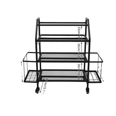 Håndvægtsopbevaringsstativ, 3-niveau design, 300 lbs kapacitet,Sort