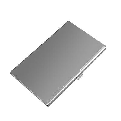 Glatt kortholder i aluminium - Slank - Sølv - Lommebok