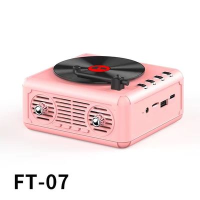 Afspiller - CD-afspiller, bærbar højttaler Bluetooth-kompatibel, TF-kort eller USB-drev til udendørs sammenkomster eller rejser (pink)