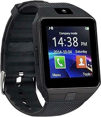 Smartwatch för män och kvinnor, fitness tracker, pekskärm smartwatch DZ09 med Bluetooth-kamera, stegräknare, kompatibel med iPhone och