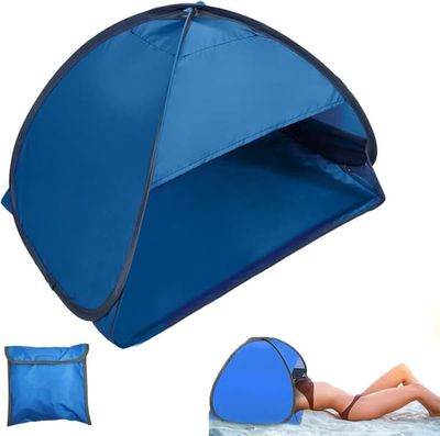 Mini Hovedtelt - 1 Stykke - Strandtelt - Pop-Up Telt - Baby Legetelt - Vindskærm - Hund Kat Campingtelt - Bærbart Nakkestøttetelt - Hurtigt at Sætte Op