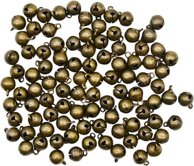 100 små klockor - 1 - 2 tum - vintage brons mini 10mm - DIY juldekorationer och tillbehör - sömnadsprojekt för bröllopsdörr - 1/2 tum