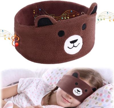 stycke - Bluetooth sömnmask - Bluetooth sömnmask för barn - Trådlösa hörlurar med pannband för barn - Musik sömnmask - Stereo - C