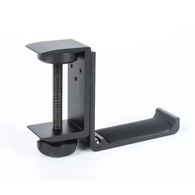 Ny foldbar hovedtelefonholder, aluminiumshovedtelefonholder, pladsbesparende skrivebordsholder, universelt gaming-headset, sort