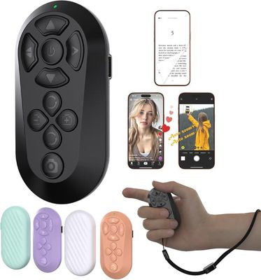 Bluetooth-fjärrkontroll - iOS och Android - trådlös kontroll - TikTok - kamera - videoinspelning - och läsning på en e-läsare