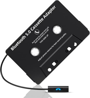 Bil Bluetooth Kassette Modtager - BT 5.0 Kassette Aux Adapter - Håndfri Opkald - Velegnet til Bil Kassetteafspillere