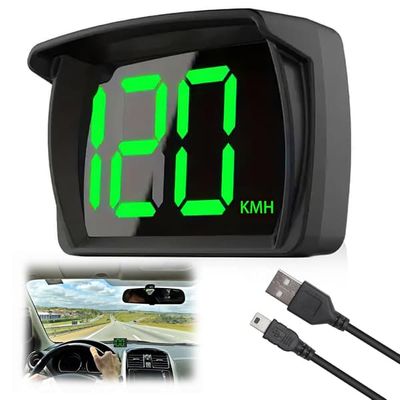 Digital GPS-hastighetsmätare för bilar, km/h HUD, head-up display, hastighetsmätare i realtid för bilar, lastbilar, stadsjeepar och motorcyklar, USB Plug & Play