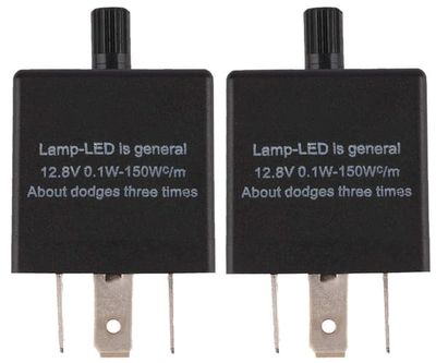 2st LED Blinkrelä 3-stift CF13 JL-02 EP34 Bilblinkrelä Justerbart Blinkrelä