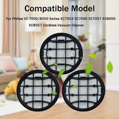 3 kpl pölynimurin suodatin Philips VC 7000/8000 -sarjan XC7053 XC7055 XC7057 -malleihin