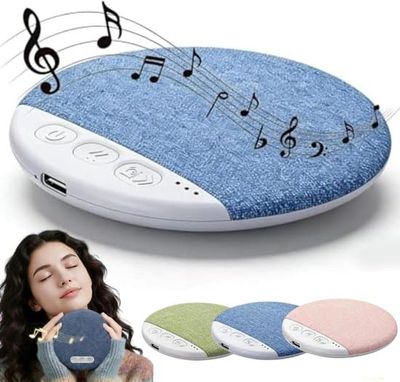 Kuddehögtalare för sömn - Bluetooth under kudden-högtalare med vitt brus & timer - Platt design med stereobas - Vit - 1 styck