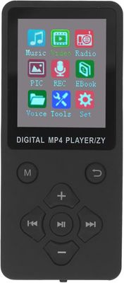 Bluetooth 5.0 MP3 MP4, Bærbar, Bluetooth 5.0 MP3 MP4-afspiller, Bærbar HiFi-musikafspiller, Indbyggede HD-højttalere, FM-radio