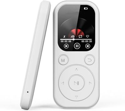og stemmeoptager – Bærbar musikafspiller med understøttelse op til 128 GB – MP3-afspiller til børn, løb og rejser, HiFi-højttaler
