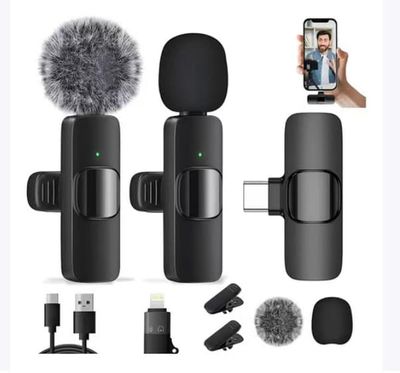 Mini lavaliermikrofon, til Android, til video, mini lavaliermikrofon til Android og iOS, 360° omnidirektionel støjreducerende mikrofon