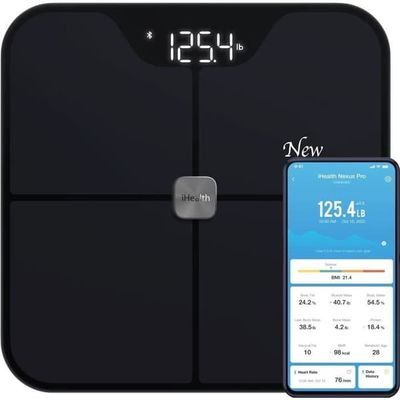 Digitalvåg - IHEALTH - Nexus Pro - Bluetooth - Kroppskomposition uppföljning - 180 kg