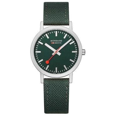 Ur - MONDAINE - Classic Unisex - Grøn park - Genanvendt tekstil - Quartz