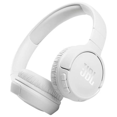JBL Tune 510 BT - Trådlösa över-ear-hörlurar - JBL Pure Bass-ljud - Bluetooth 5.0 - Upp till 40 timmars batteritid - Vit