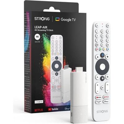 STRONG - LEAP-AIR - Streaming Box Google TV 4K - Chromecast - Wifi - Bluetooth - Google Voice Assistant - Dolby Atmos/Vision - HDR