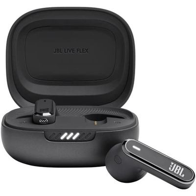 Trådlösa hörlurar - JBL - Live Flex Svart - Brusreducering - Batteritid 40h - Bluetooth 5.3