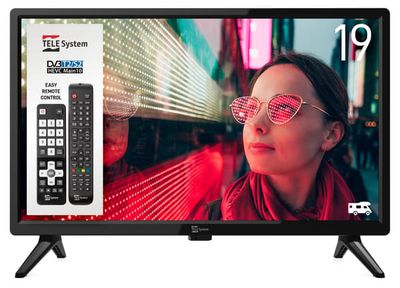 Full HD TV 19 tum 12V DC 100-240V för båt husvagn husbil DVB-T2 DVB-S2 VESA 100x100 PALCO 19LS13