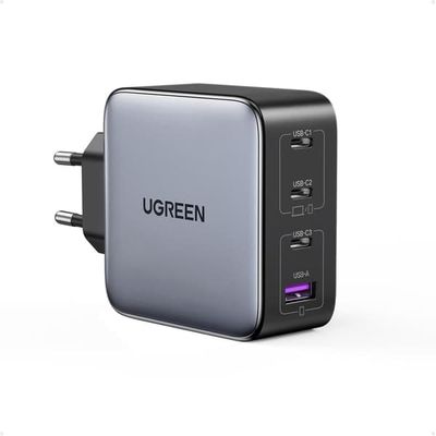 UGREEN Nexode 100W GaN USB-C 4-ports lader, for MacBook Pro/Air, iPad Pro, iPhone 17/16/15-serien, Galaxy S25/S24, Pixel 10/9, Steam Deck, Pixelbook