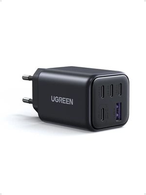 UGREEN 5-Port 45W USB-C Hurtig GaN Opladerblok, PD/PPS/QC med 4 USB C-porte til iPhone 17/16/15, Galaxy S26/S25/S24/S23, iPad, MacBook Neo/Air