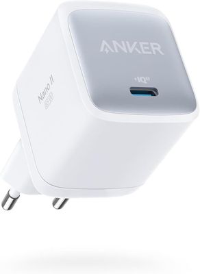 Anker Nano II 65W USB C-lader strømforsyning med hurtiglading, GaN II-teknologi