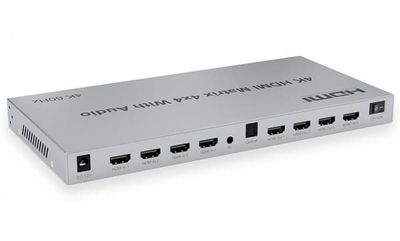 NÖRDIC HDMI Matrix 4x4 switch 4K 60Hz med lydoverføring