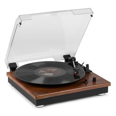 Audizio RP112L skivspelare med Bluetooth IN/OUT och inbyggda högtalare - Lightwood