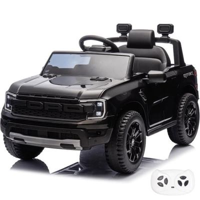 FORD Ranger Raptor Elbil 12V - Svart - 1 till 5 år - Officiell Licens - Litiumbatteri - Bluetooth