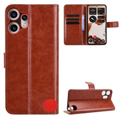 SKALO Nothing CMF Phone 2 Pro PU-læder Flip Cover - Brun
