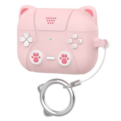 SKALO Cute Cat Controller Kotelo sopii AirPods Pro 3 - Pinkki