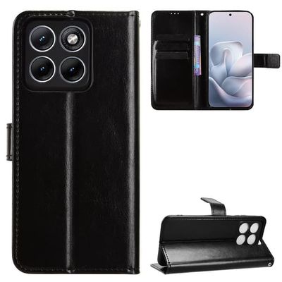 SKALO PU-læder Flip Cover til Motorola Edge 70 Fusion - Sort