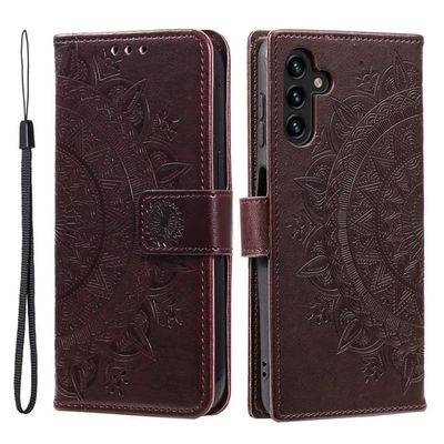 SKALO Mandala Flip Cover til Samsung Galaxy S26 - Brun