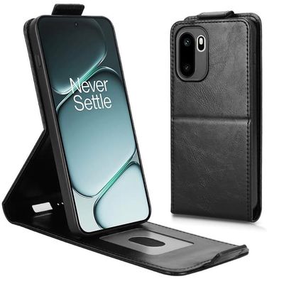 SKALO Vertikalt PU-læder cover Cover til OnePlus 15R - Sort