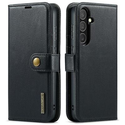 DG MING Samsung S25 FE 2-i-1 Magnet Flip Cover - Sort
