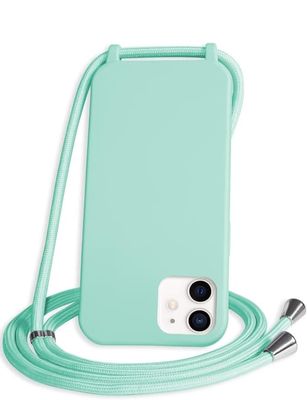 BAGETÆLLE TIL APPLE IPHONE 12/12 PRO SILIKONE GRØN + LANYARD A2172