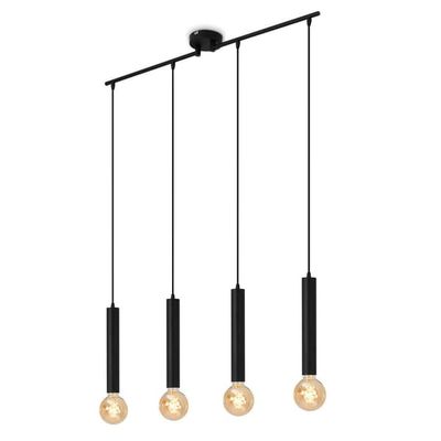 Taklampa 4xE27 svart vintage loft Matsal Vardagsrum Ovanför bordet