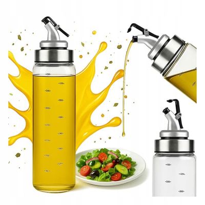 Lasinen annostelija 500 ml asteikolla öljylle, kastikkeille, etikalle ja mausteille