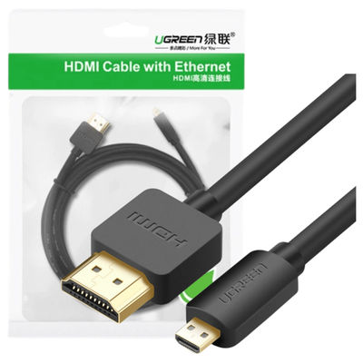 UGREEN HD127 Micro HDMI - HDMI 4K 3D -kaapeli 1m (musta)