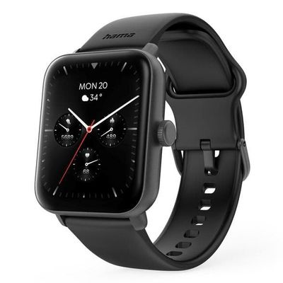 Smartwatch HAMA 6010 GPS Rektangulär Svart