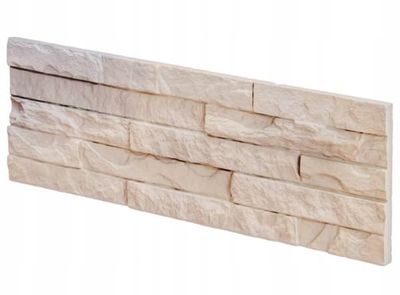 Dekorativ gipsväggplatta 38,5x13cm 0,4m2 Beige imiterande sten