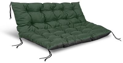 Sæt havepude 120/80 cm + 120/40 cm til pallebænk vandtæt grøn