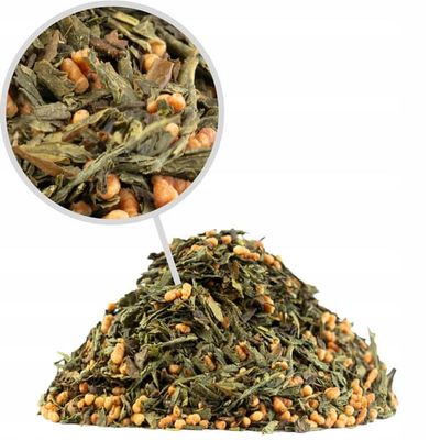 Grøn te Genmaicha Japansk stil 1 kg med ristet ris