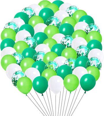 STORT SÆT MED GRØNNE BALLONER TIL BØRNEFØDSELSDAG 60 STK.