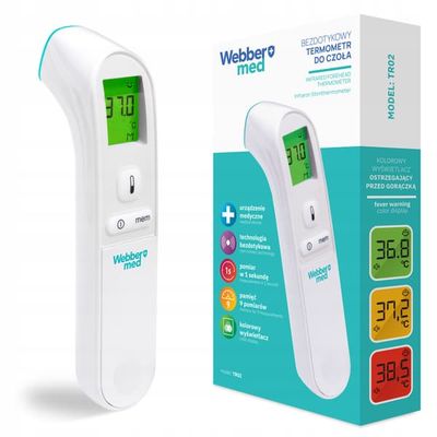 WEBBER TR02 KONTAKTFRI MEDICINSK INFRARØD TERMOMETER FEBERALARM