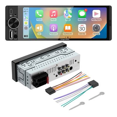 Kruger&Matz KM2016 CarPlay/AndroidAuto 6,3” USB 1DIN bilradio