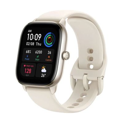 Amazfit GTS 4 Mini - 6 måneders garanti, brugt i ny stand - Moon Light White