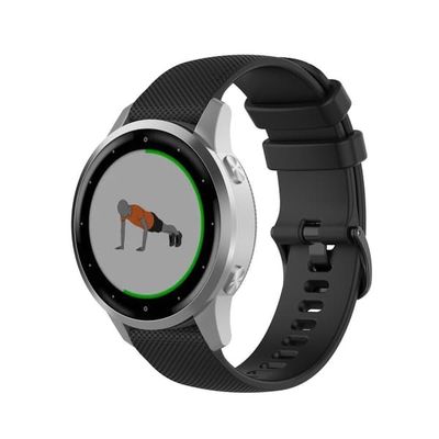 Garmin VivoMove 3S/VivoActive 4S Silikone Urrem - Sort